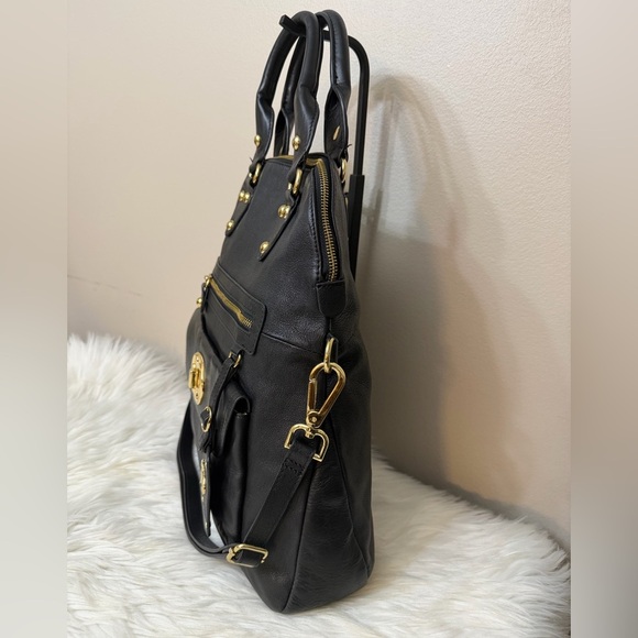 Emma Fox Black Shoulder /Crossbody Bag with Gold Details - Picture 8 of 13